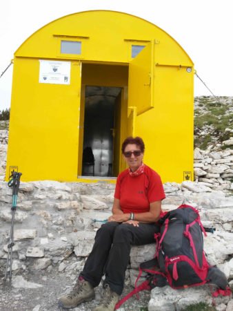 A.M. Belcaro presso il Bivacco Fusco Majella Abruzzo