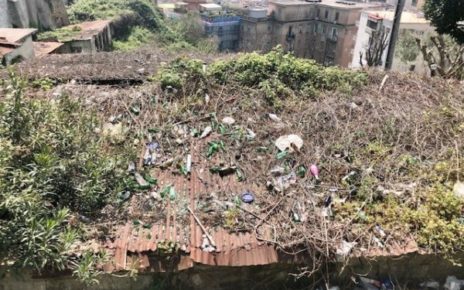 Napoli, giardini Nino Taranto: degrado e abbandono 5 Vomero via Aniello Falcone area sottostante giardini Nino Taranto