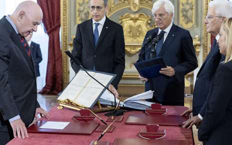 Nuovo Governo, ministro Nordio: "A breve interverremo in quella parte della giustizia per velocizzare i tempi così da aiutare l’economia" 3 Giuramento Nordio quirinale 1