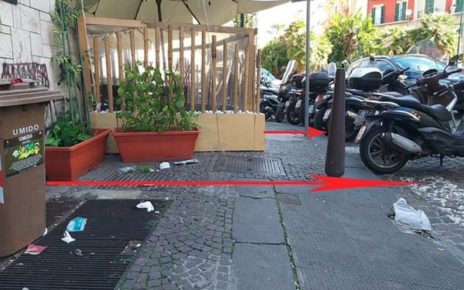 Vomero piazza Fanzago tavolino selvaggio