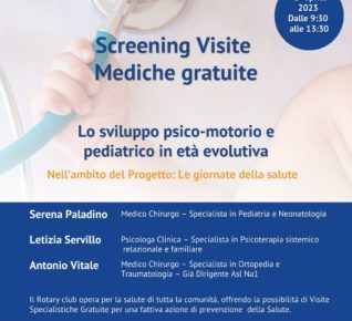 Napoli, Rotary E-Club Due Golfi: al Vomero Visite Specialistiche Mediche Gratuite con Pediatra, Ortopedico e Psicoterapeuta 5 336660708 929390475143946 2736867357748859359 n