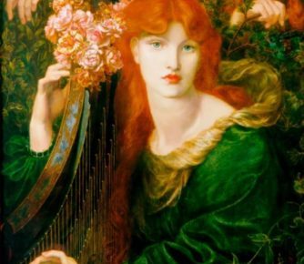 Palermo, al via Seminario musicale/storico artistico “La musica, il simbolo, l’archetipo” 3 Dipinto donna con arpa