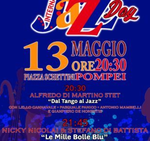 A Pompei “Le mille bolle blu” con la voce di Nicky Nicolai e il sassofono di Stefano Di Battista 5 JazzDay Pompei Locandina 2