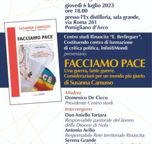 Rinascita presenta il libro di Susanna Camusso Facciamo Pace LOCANDINA