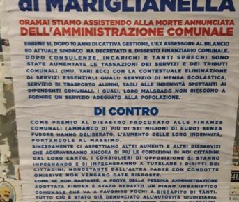 Mariglianella, dissesto finanziario del comune: spunta un misterioso manifesto in città 3 manifestomariglianella