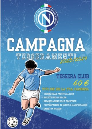 Capaccio Paestum, nella Città dei Templi nasce il Club Napoli "Giovanni Di Lorenzo" 3 Campagna Tesseramento 1