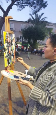 Palma Campania, Progetto "Palma Estemporanea 2023". Incontro con la pittrice Simona Giglio: l'artista dello "Scarabocchio" 3 370076167 861051275280531 3811134705196253046 n