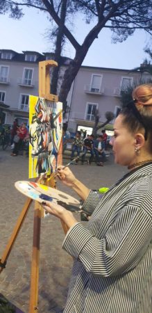 Palma Campania, Progetto "Palma Estemporanea 2023". Incontro con la pittrice Simona Giglio: l'artista dello "Scarabocchio" 6 370133947 7490991600917211 1016183191189865030 n