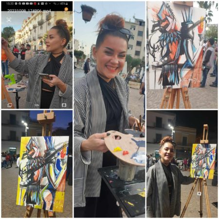 Palma Campania, Progetto "Palma Estemporanea 2023". Incontro con la pittrice Simona Giglio: l'artista dello "Scarabocchio" 8 387458346 288873817424435 947297228153423436 n