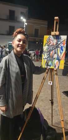 Palma Campania, Progetto "Palma Estemporanea 2023". Incontro con la pittrice Simona Giglio: l'artista dello "Scarabocchio" 5 387526811 1526070264808522 365808355196686766 n