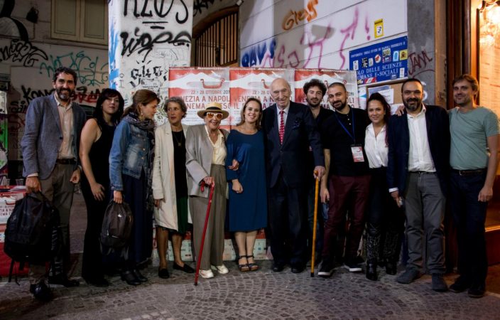 Giuliano Montaldo e staff festival