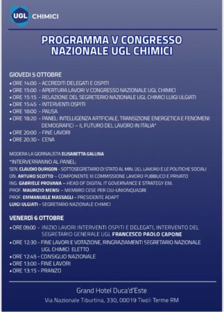 Programma UGL Chimici