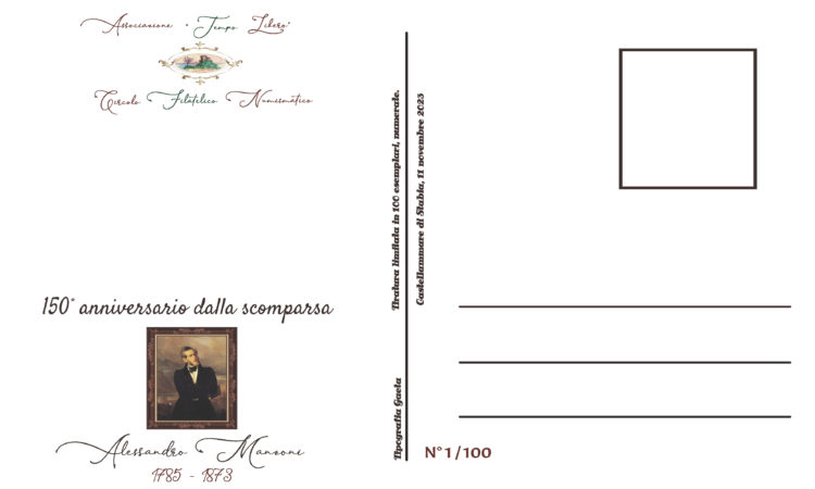 Cartolina Manzoni front retro