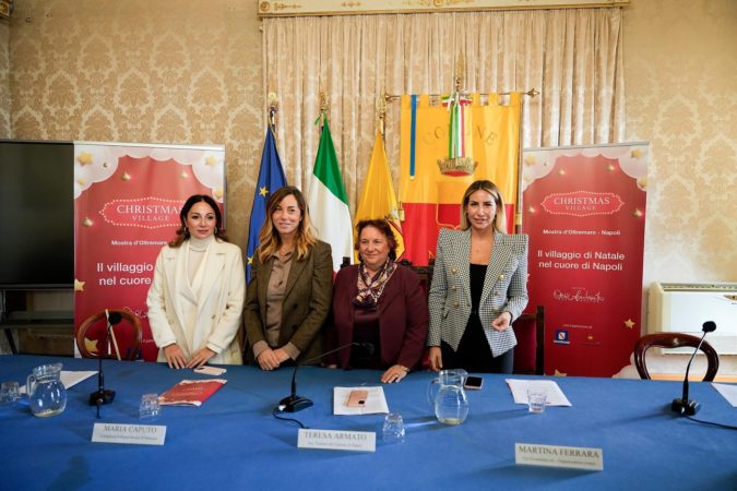 da sx. Cira Lombardo event creator Maria Caputo MdO Teresa Armato ass. Comune Napoli Martina Ferrara Ceo Eventitialia