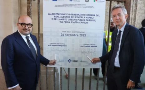 Napoli, Albergo dei Poveri. Ministro Sangiuliano: "Sarà una grande infrastruttura culturale" 7 manfrediesangiuliano