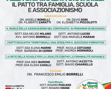 Minori, a Roma il Forum di Alleanza Verdi Sinistra “Per un’etica del contrasto alla criminalità giovanile” 4 Iniziativa Roma 11 diecmbre AVS