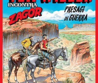 Tex Willer incontra Zagor Presagi di guerra copertina