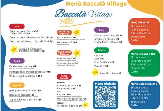 Pignataro Maggiore, Baccalà Village: ultima tappa del 2023 8 menu