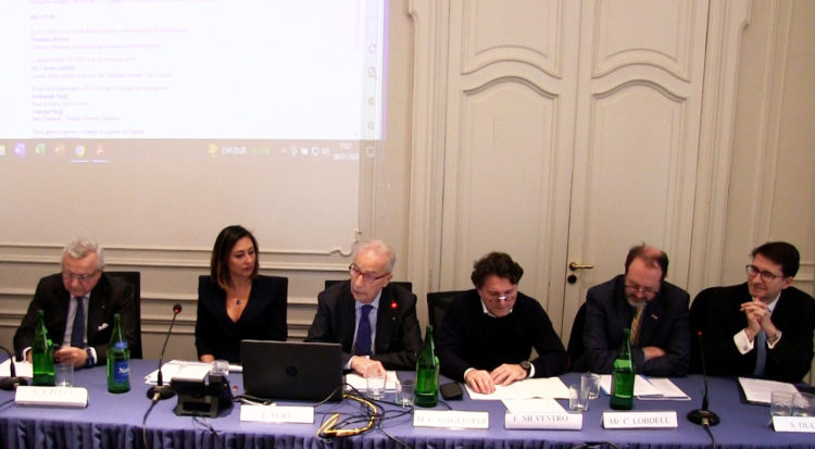 Napoli, Turi (commercialisti): “Zes, volano per l'economia del Mezzogiorno” 2 Forum Odcec Napoli sulle ZES da sinistra Jannotti Pecci Gagliardi Turi Silvestro Lobdell e Ducceschi