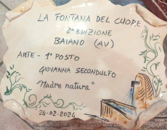 Baiano, Concorso Artistico "La Fontana del Cuore": Giovanna Secondulfo è la vincitrice del primo premio con l'opera "Madre Natura" 4 421688772 738193095045232 7414431249408984759 n