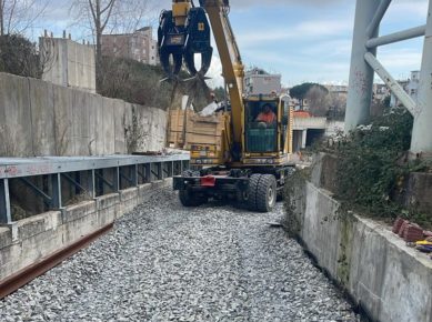 Napoli, Stazione EAV metropolitana Piscinola Scampia: lavori in corso per la costruzione delle rampe di collegamento 4 Collegamento Deposito linea piscinolamod