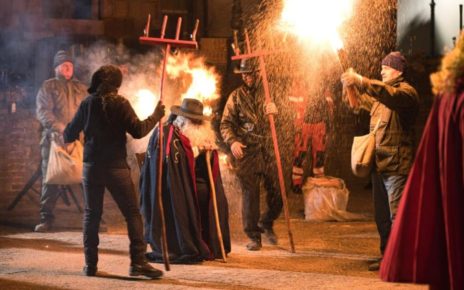 San Leucio del Sannio, la mascherata sanleuciana "U Faust" con il "fuoco greco" proietta il Carnevale ad evento di rilievo regionale per il numero di presenze 3 IMG 20240213 WA0002
