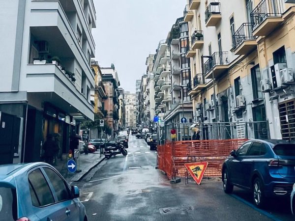 Vomero via Solimena tratto cantierato
