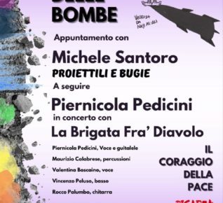 Napoli, “L’Ombra delle Bombe”: sabato 24 febbraio convention con Michele Santoro e Piernicola Pedicini al Complesso di San Domenico Maggiore 3 lombra delle bombe concerto