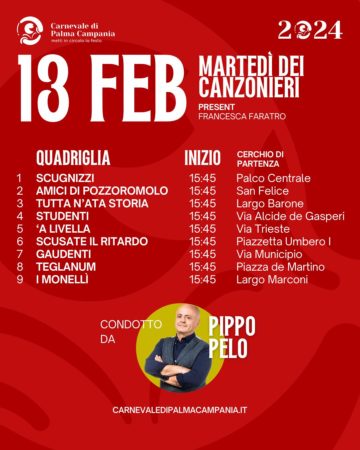 martedi grasso PROGRAMMA