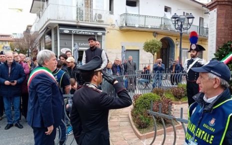 Qualiano, Associazione Nazionale Carabinieri Salvatore Nuvoletta 7 1 Onore ai Caduti Inaugurazione ANC Sindaco R. De Leonardis Comandante G.CC. Castello di Cisterna Col. P. Leoncini Qualiano 18.3.2024mod