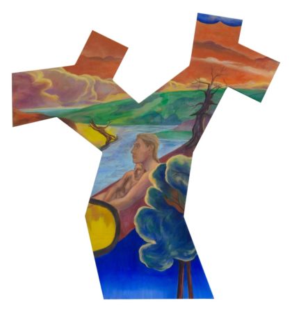 Andreas Steinbrecher Baumlandschaft Acryl auf Leinen