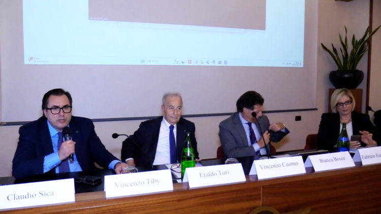 IA, Turi (commercialisti): “E' importante gestirla in maniera efficace” 2 Odcec Napoli a Pietrarsa nella foto da sinistra Tiby Turi Cuomo e DAngelo