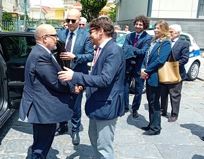 1. Brusciano Ministro Cultura Gennaro Sangiuliano e Sindaco Avv. Giacomo Romano 25.5.2024
