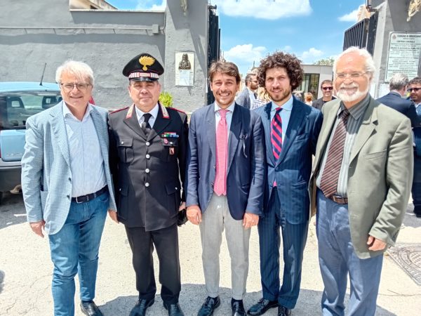 12. E. Cerciello M.llo M. Di Palo SindacoG. Romano G. Negri e A. Castaldo Omaggio con Min. Sangiuliano a Guido De Ruggiero e Renzo De Felice Cimitero di Brusciano 25.5.2024