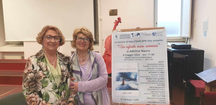 Nola, esplorando le profondità dell’animo umano: presentato al Museo Storico Archeologico “Un infinito mare carminio”, il libro della scrittrice Adelina Mauro 9 440825028 761298779442058 4901684151908357222 n