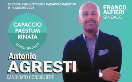Capaccio Paestum, Comunali: Il Consigliere comunale Antonio Agresti annuncia la sua ricandidatura al fianco di Franco Alfieri nella lista Capaccio Paestum Rinata 6 Antonio Agresti Capaccio