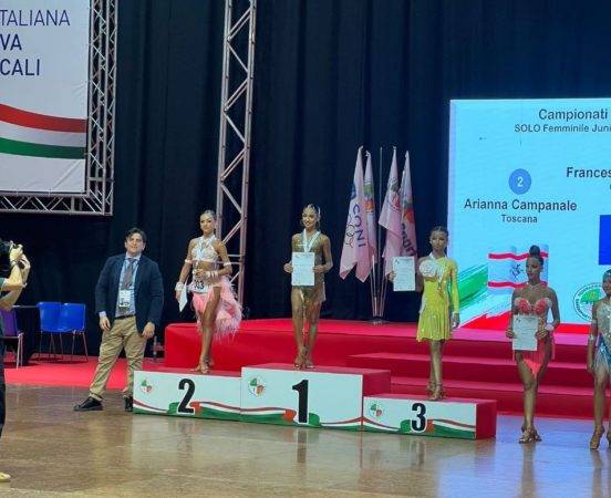 2. Francesca Monoccio 12 anni da Brusciano NA Vincitrice Cat. AS Latino Campionato FIDeSM Rimini 16.7.2024
