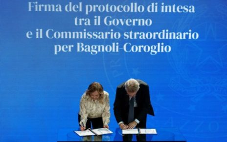 Napoli, sito Bagnoli-Coroglio: Meloni e Manfredi firmano il Protocollo d'intesa 3 e7b37e715b125a9dc5374dfc912fce2a