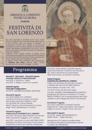 S. Lorenzo 2024 Locandina