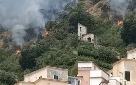 Incendio a Cetara: fiamme minacciano le abitazioni in zona Valle 3 cetara11