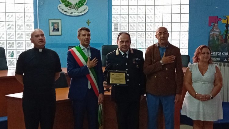 2. Cerimonia Pensione Marco Di Palo Luogotenente C. S. Inno Nazionale Comune di Brusciano 5.9.2024