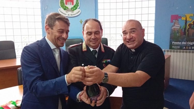 3. Sindaco Avv. Giacomo Romano Marco Di Palo Luogotenente C. S. Don Salvatore Purcaro Comune di Brusciano 5.9.2024