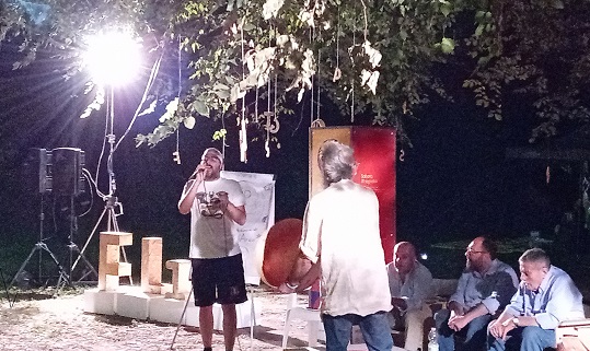 Pomigliano d’Arco, Libro di Visone su Amore e Lotta de E’ Zezi 6 6. Marco Melito e Bruno Senese . FLiP Presentaqzione libro sui Zezi di Mario Visone Pomigliano DArco 29.8.2024