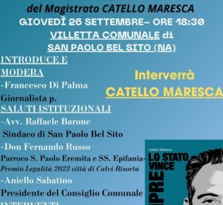 San Paolo Bel Sito, serata di legalità: al via la presentazione del libro "Lo Stato vince sempre" del magistrato Catello Maresca 3 WhatsApp Image 2024 09 24 at 11.27.38