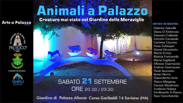 Saviano, tutto pronto per la VI Edizione de “Animali a Palazzo. Creature mai viste nel Giardino delle Meraviglie”: Mostra d’Arte contemporanea 2 animali a PALAZZO 2024 22