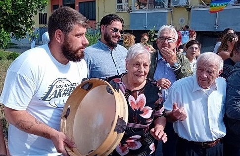 Pomigliano D’Arco, Luciano Ranieri dipinge Marcello Colasurdo 4 6. Marcello Colasurdo Ad Memoriam Pomigliano DArco 6.10.2024