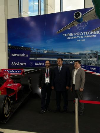 Domenico Letizia con il Rettore e il Vice Rettore della Turin Polytechnic University
