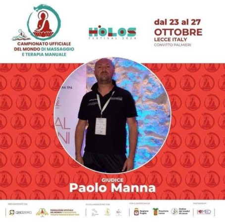 Un giudice beneventano per la 4° Edizione del Campionato del Mondo di Massaggio e Terapia Manuale: PAOLO MANNA 2 paolomanna1