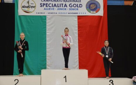 Ginnastica, Campania corsara a Caorle: vinti un oro e due bronzi nazionali 6 PODIO FUNE DI DONNA DI MARTINO