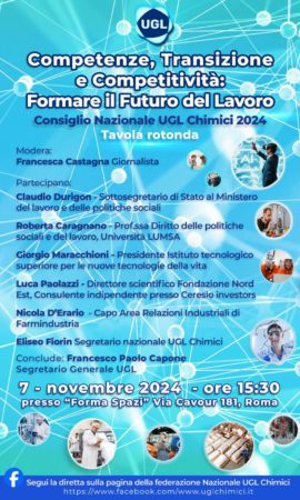 UGL Chimici tavola rotonda